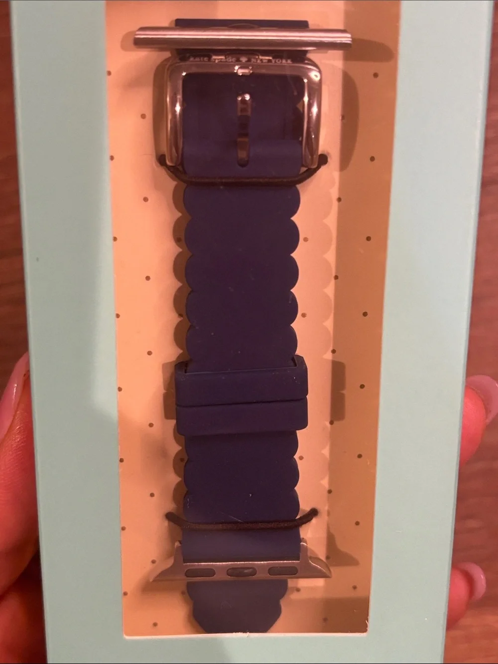kate spade Navy Silicone Apple Watch Strap 38mm with Scalloped Edge
